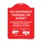 Signmission No Overnight Parking on Street Unauthorized Vehicles Towed at Vehicle Owners Expense, RW-1824-23835 A-DES-RW-1824-23835 - alternate 1